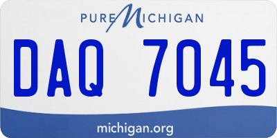 MI license plate DAQ7045