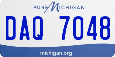 MI license plate DAQ7048