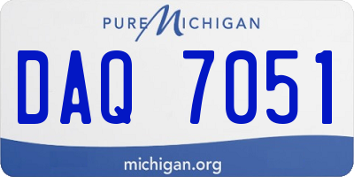 MI license plate DAQ7051