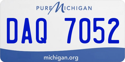 MI license plate DAQ7052