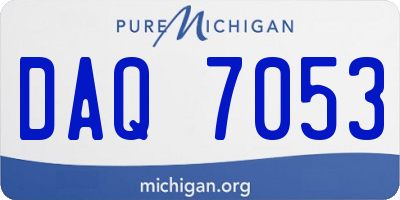 MI license plate DAQ7053