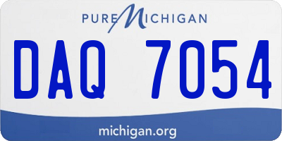 MI license plate DAQ7054