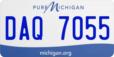 MI license plate DAQ7055