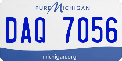 MI license plate DAQ7056