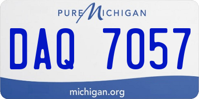 MI license plate DAQ7057