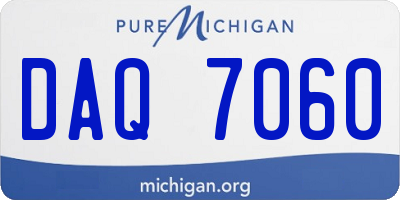 MI license plate DAQ7060