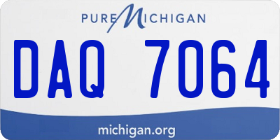 MI license plate DAQ7064