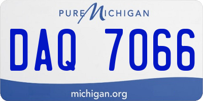 MI license plate DAQ7066