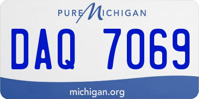 MI license plate DAQ7069