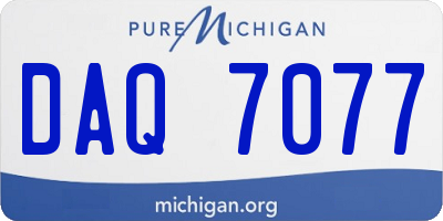 MI license plate DAQ7077