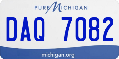MI license plate DAQ7082
