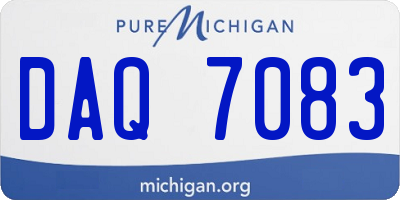 MI license plate DAQ7083