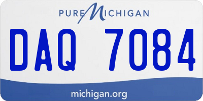 MI license plate DAQ7084