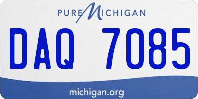 MI license plate DAQ7085