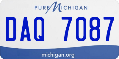 MI license plate DAQ7087