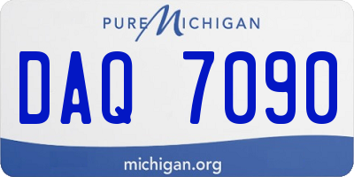 MI license plate DAQ7090