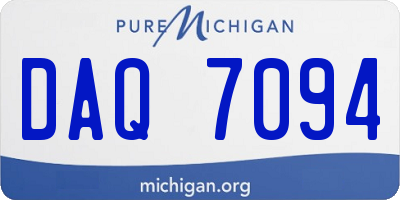 MI license plate DAQ7094