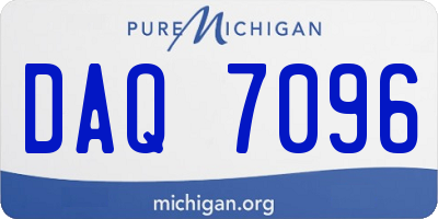 MI license plate DAQ7096