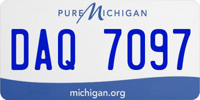 MI license plate DAQ7097