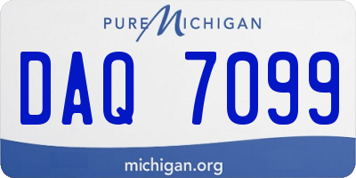 MI license plate DAQ7099