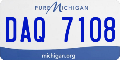 MI license plate DAQ7108
