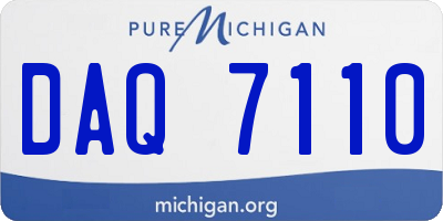 MI license plate DAQ7110