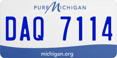 MI license plate DAQ7114