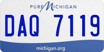 MI license plate DAQ7119