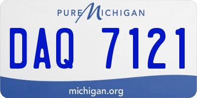 MI license plate DAQ7121