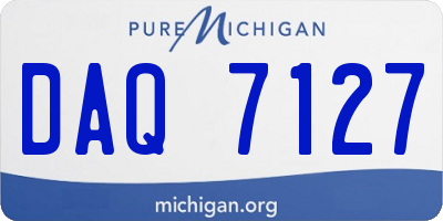 MI license plate DAQ7127