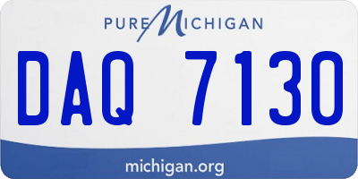 MI license plate DAQ7130