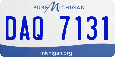 MI license plate DAQ7131