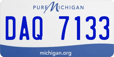 MI license plate DAQ7133