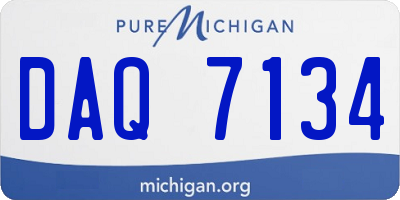 MI license plate DAQ7134
