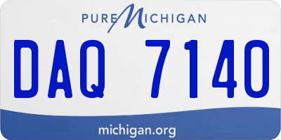 MI license plate DAQ7140