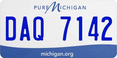 MI license plate DAQ7142