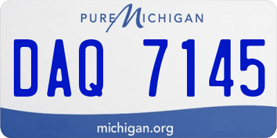 MI license plate DAQ7145