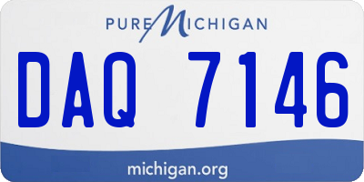 MI license plate DAQ7146