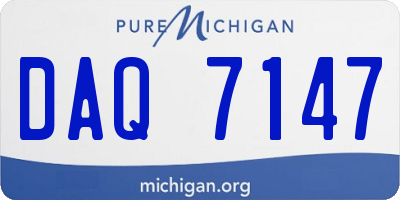 MI license plate DAQ7147