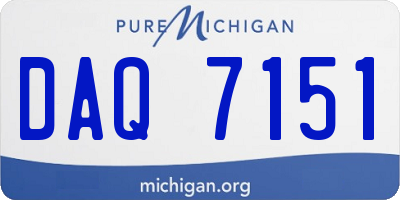 MI license plate DAQ7151