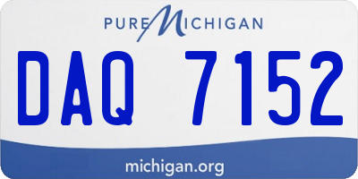MI license plate DAQ7152