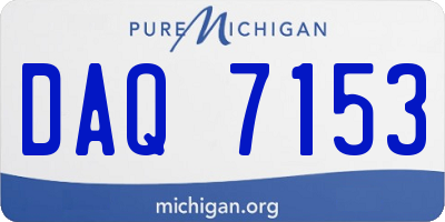 MI license plate DAQ7153