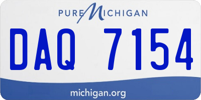 MI license plate DAQ7154