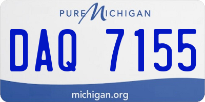 MI license plate DAQ7155