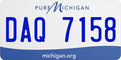 MI license plate DAQ7158