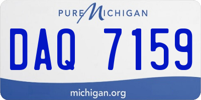 MI license plate DAQ7159