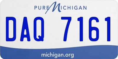 MI license plate DAQ7161