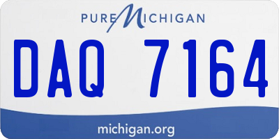 MI license plate DAQ7164