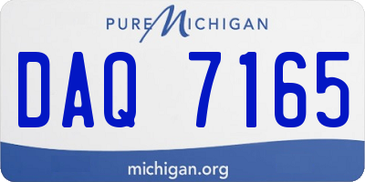MI license plate DAQ7165