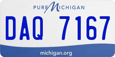 MI license plate DAQ7167